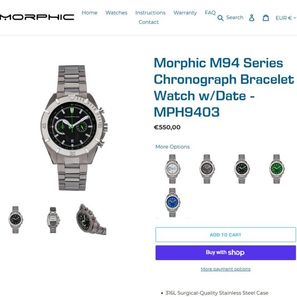 Morphic M94 Series Men's Chronograph Bracelet Watch - Picture 8 of 8